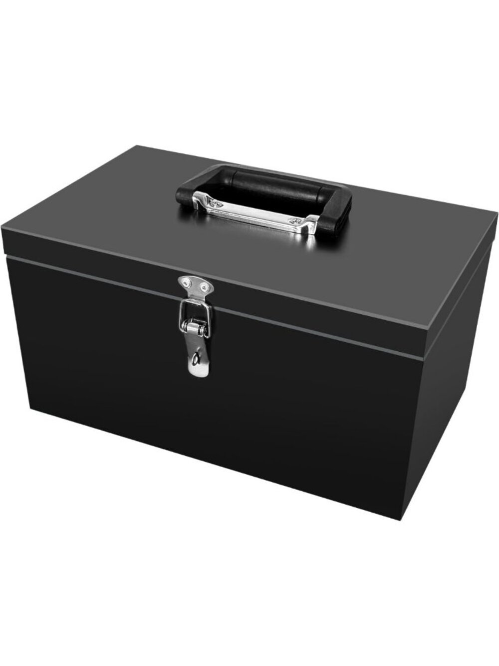 Lockable Small Steel Tool Box - Durable Storage for Office, Garage & Valuables
